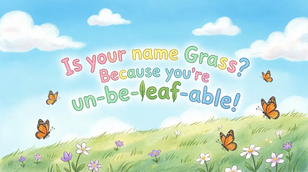 Cute Grass Pickup Lines