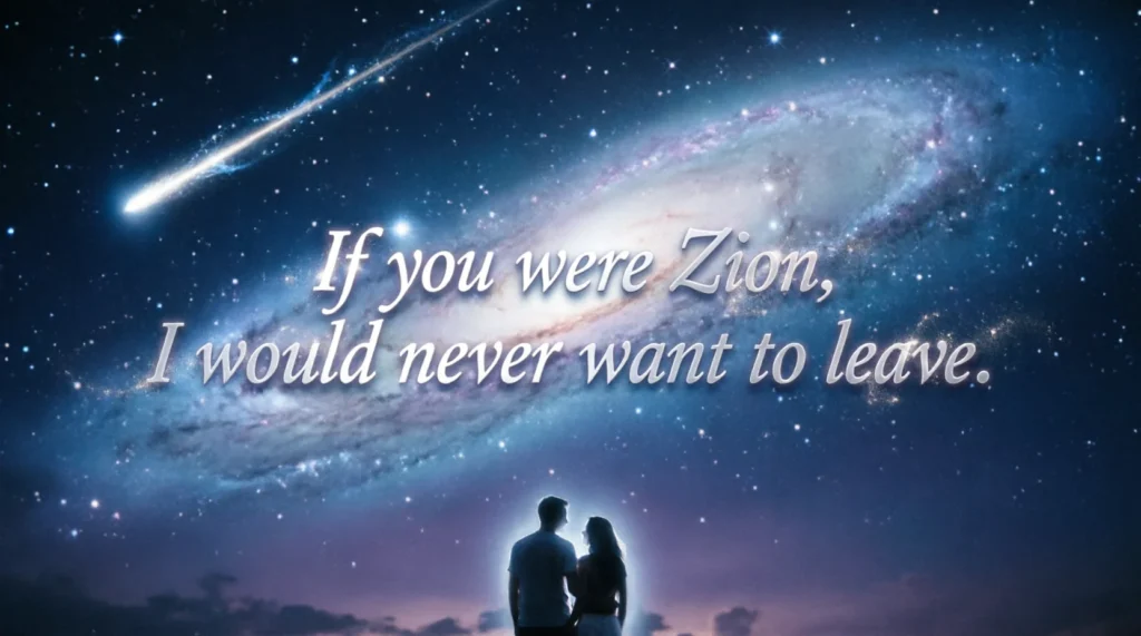 Cute Zion Pickup Lines
