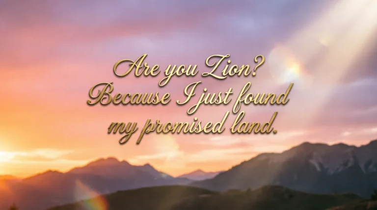 Zion Pickup Lines