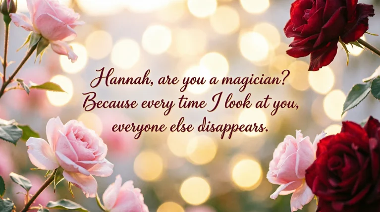 Hannah Pickup Lines