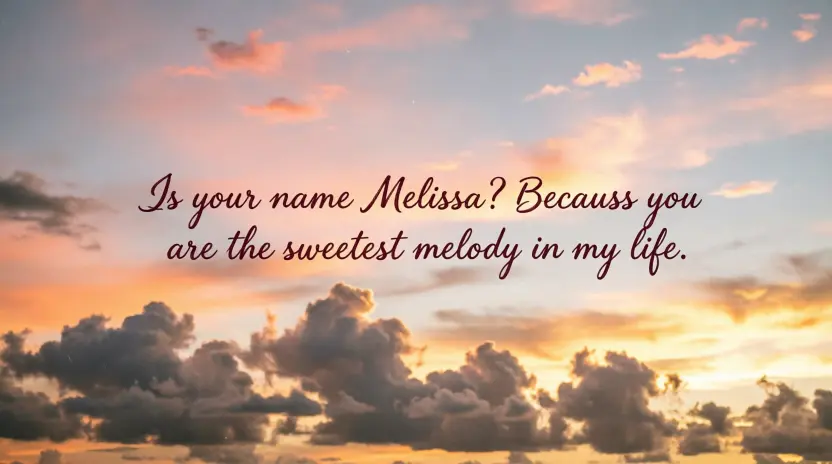 Melissa Pickup Lines